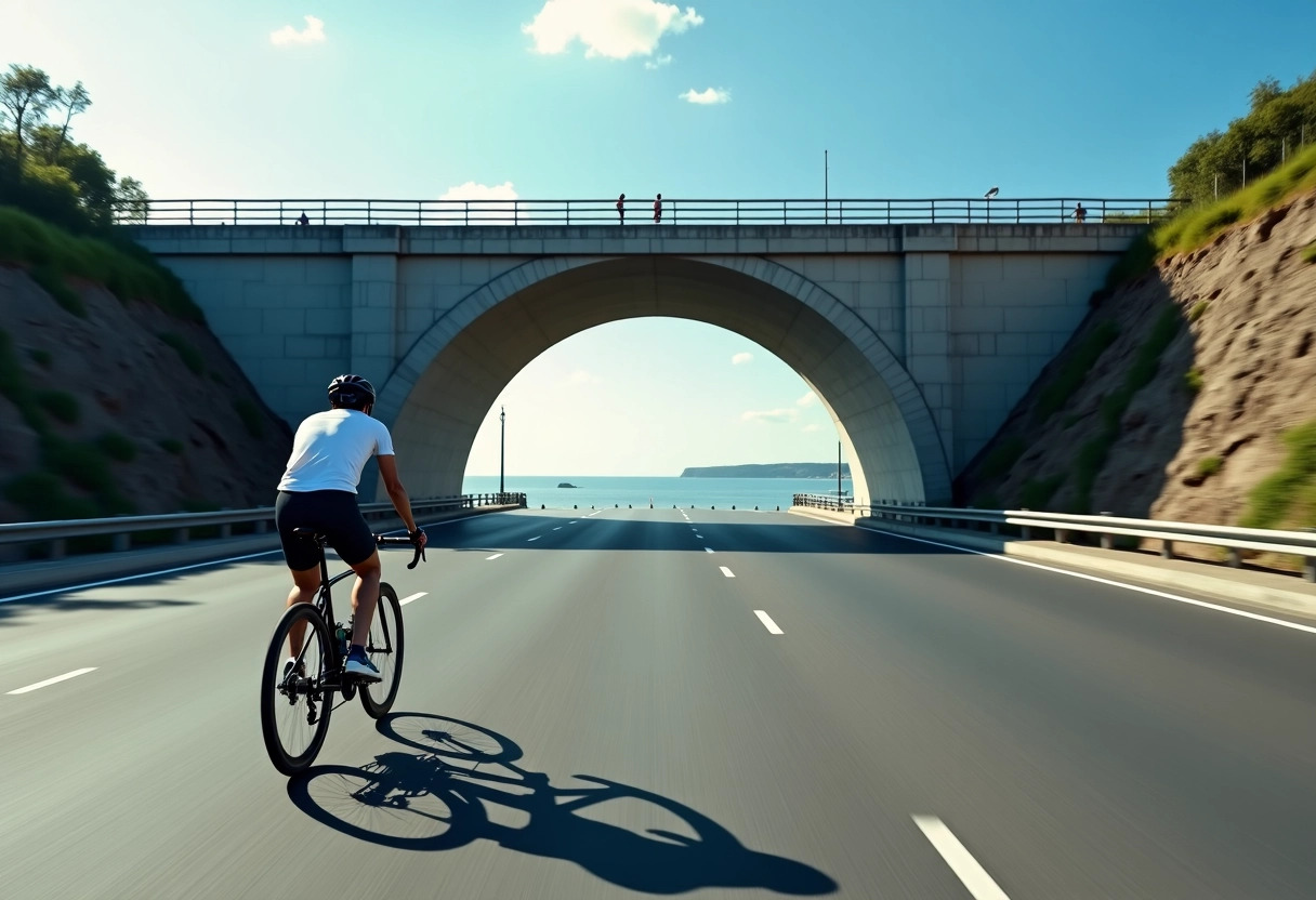 tunnel manche cycliste