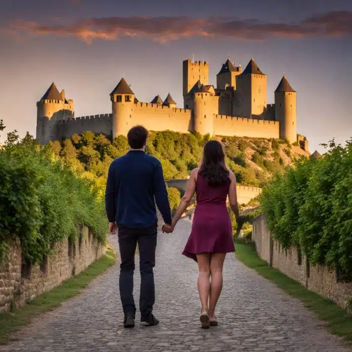 couple à Carcassonne